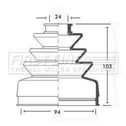 Cv Joint Boot Kit FIRST LINE FCB2429