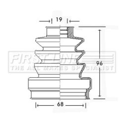 Cv Joint Boot Kit FIRST LINE FCB2445 OE Ref 1073802
