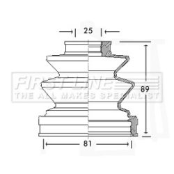Cv Joint Boot Kit FIRST LINE FCB2458 OE Ref MR528709