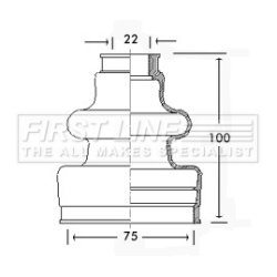 Cv Joint Boot Kit FIRST LINE FCB2495 OE Ref 329359