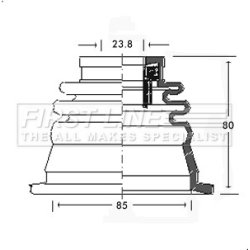 Cv Joint Boot Kit FIRST LINE FCB2543 FIRST LINE