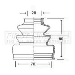Cv Joint Boot Kit FIRST LINE FCB2568 OE Ref BAU4446
