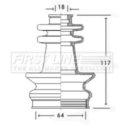 Cv Joint Boot Kit FIRST LINE FCB2597 OE Ref 1627950S