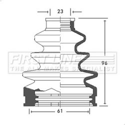 Cv Joint Boot Kit FIRST LINE FCB2622