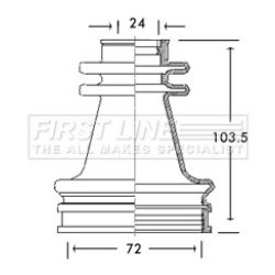 Cv Joint Boot Kit FIRST LINE FCB2638