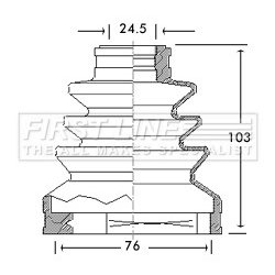 Cv Joint Boot Kit FIRST LINE FCB2648