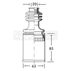 Cv Joint Boot Kit FIRST LINE FCB2654