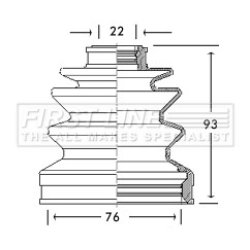 Cv Joint Boot Kit FIRST LINE FCB2662