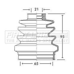 Cv Joint Boot Kit FIRST LINE FCB2687 OE Ref 013291744