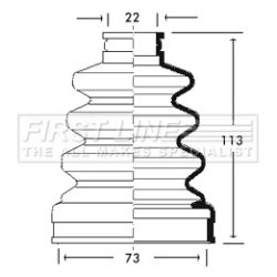 Cv Joint Boot Kit FIRST LINE FCB2709 OE Ref 28023-AA030