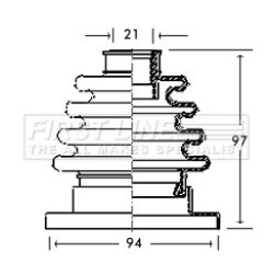 Cv Joint Boot Kit FIRST LINE FCB2717