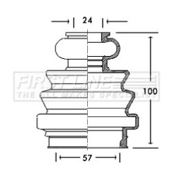 Cv Joint Boot Kit FIRST LINE FCB2718 OE Ref 1J0498201G