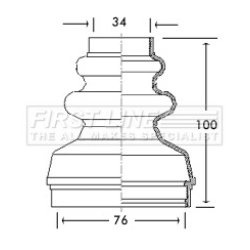 Cv Joint Boot Kit FIRST LINE FCB2736 OE Ref 328781