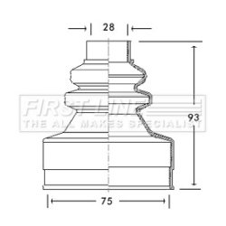 Cv Joint Boot Kit FIRST LINE FCB2738 OE Ref 3287.90