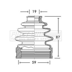 Cv Joint Boot Kit FIRST LINE FCB2743