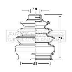 Cv Joint Boot Kit FIRST LINE FCB2767 OE Ref 7746232 S1