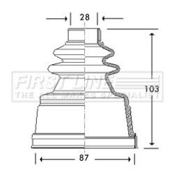 Cv Joint Boot Kit FIRST LINE FCB2775 OE Ref 3287.90 S1