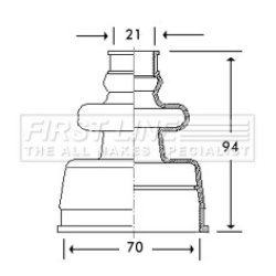 Cv Joint Boot Kit FIRST LINE FCB2776 OE Ref 328774