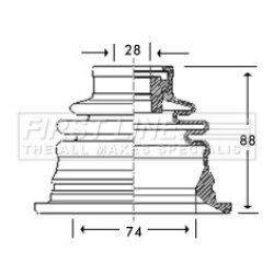 Cv Joint Boot Kit FIRST LINE FCB2780