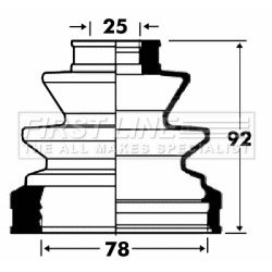 Cv Joint Boot Kit FIRST LINE FCB2868 OE Ref 0443753010
