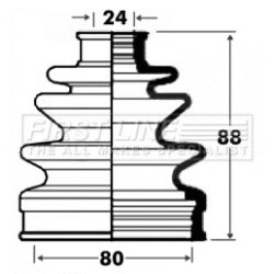 Cv Joint Boot Kit FIRST LINE FCB2869 OE Ref 0443812510 FIRST LINE