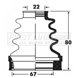 Cv Joint Boot Kit FIRST LINE FCB2870 OE Ref 39741-AV325