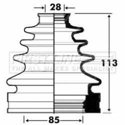 Cv Joint Boot Kit FIRST LINE FCB2873 OE Ref 443860010