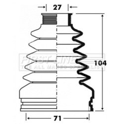 Cv Joint Boot Kit FIRST LINE FCB2878 OE Ref 1J0 498 201 D