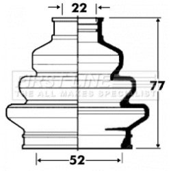 Cv Joint Boot Kit FIRST LINE FCB2884 OE Ref 33211229375