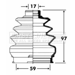 Cv Joint Boot Kit FIRST LINE FCB2894 OE Ref 46308006