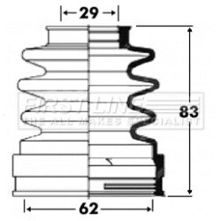 Cv Joint Boot Kit FIRST LINE FCB2897 OE Ref XS4C3L537B1A