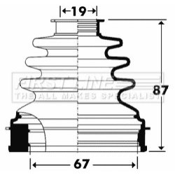 Cv Joint Boot Kit FIRST LINE FCB2901 OE Ref 1345650
