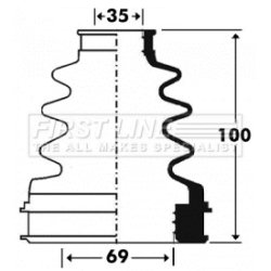 Cv Joint Boot Kit FIRST LINE FCB2903 OE Ref 1 302 513 SK