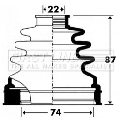 Cv Joint Boot Kit FIRST LINE FCB2904 OE Ref 1322213