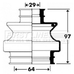 Cv Joint Boot Kit FIRST LINE FCB2910 OE Ref 1403500137 FIRST LINE