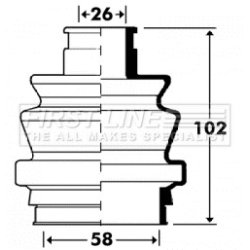 Cv Joint Boot Kit FIRST LINE FCB2911 OE Ref 90510398