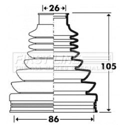 Cv Joint Boot Kit FIRST LINE FCB2912 OE Ref 1603281