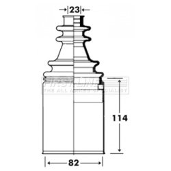 Cv Joint Boot Kit FIRST LINE FCB2915 OE Ref 39741-00QAA SK1