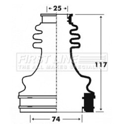 Cv Joint Boot Kit FIRST LINE FCB2916 OE Ref 7701209253