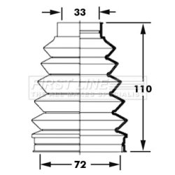 Cv Joint Boot Kit FIRST LINE FCB6000 OE Ref 0443753040