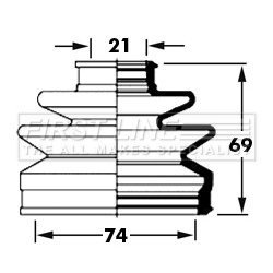 Cv Joint Boot Kit FIRST LINE FCB6006 OE Ref FA5022530A