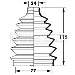 Cv Joint Boot Kit FIRST LINE FCB6007 OE Ref FA2122530B
