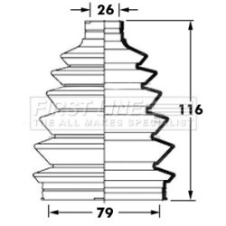 Cv Joint Boot Kit FIRST LINE FCB6008 OE Ref GD3622530B