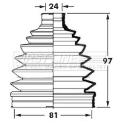Cv Joint Boot Kit FIRST LINE FCB6010 OE Ref GD1722530