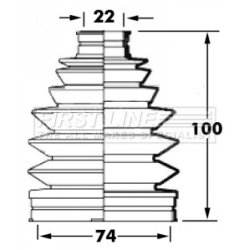 Cv Joint Boot Kit FIRST LINE FCB6015 OE Ref 0443852020