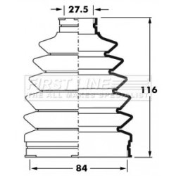 Cv Joint Boot Kit FIRST LINE FCB6017 OE Ref 1603219