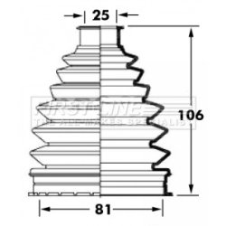 Cv Joint Boot Kit FIRST LINE FCB6020 OE Ref MR276442