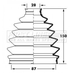 Cv Joint Boot Kit FIRST LINE FCB6024 OE Ref MR 528642