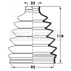 Cv Joint Boot Kit FIRST LINE FCB6025 OE Ref MR528639