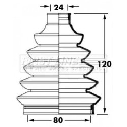 Cv Joint Boot Kit FIRST LINE FCB6029 OE Ref 46308556